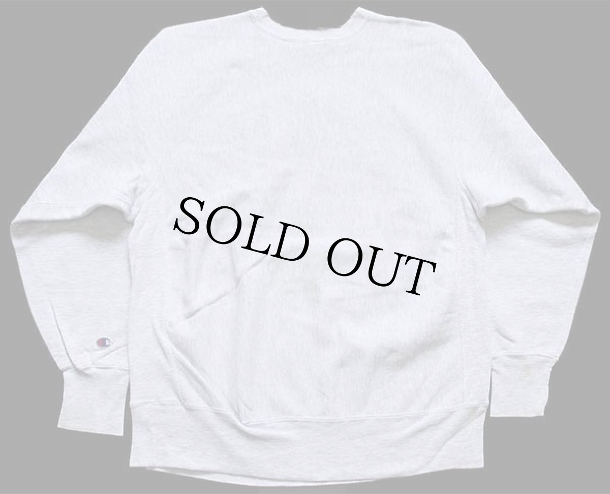 画像2: 90s USA製 Championチャンピオン ST.THOMAS パッチ付き リバースウィーブ スウェット 杢グレー XL (2)