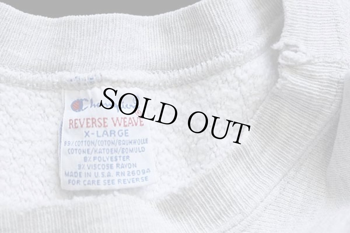 画像4: 90s USA製 Championチャンピオン NBA HEAT BASKETBALL リバースウィーブ スウェット 杢グレー XL (4)