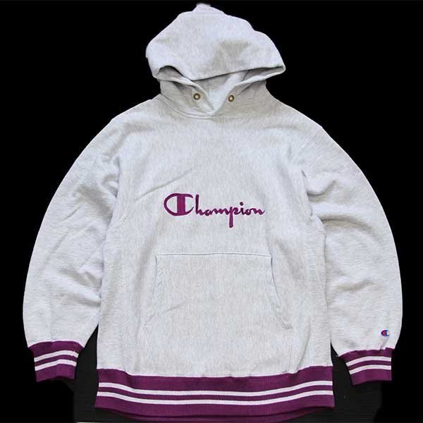 champion リバースウィーブ 90s リブラインパーカー USA製