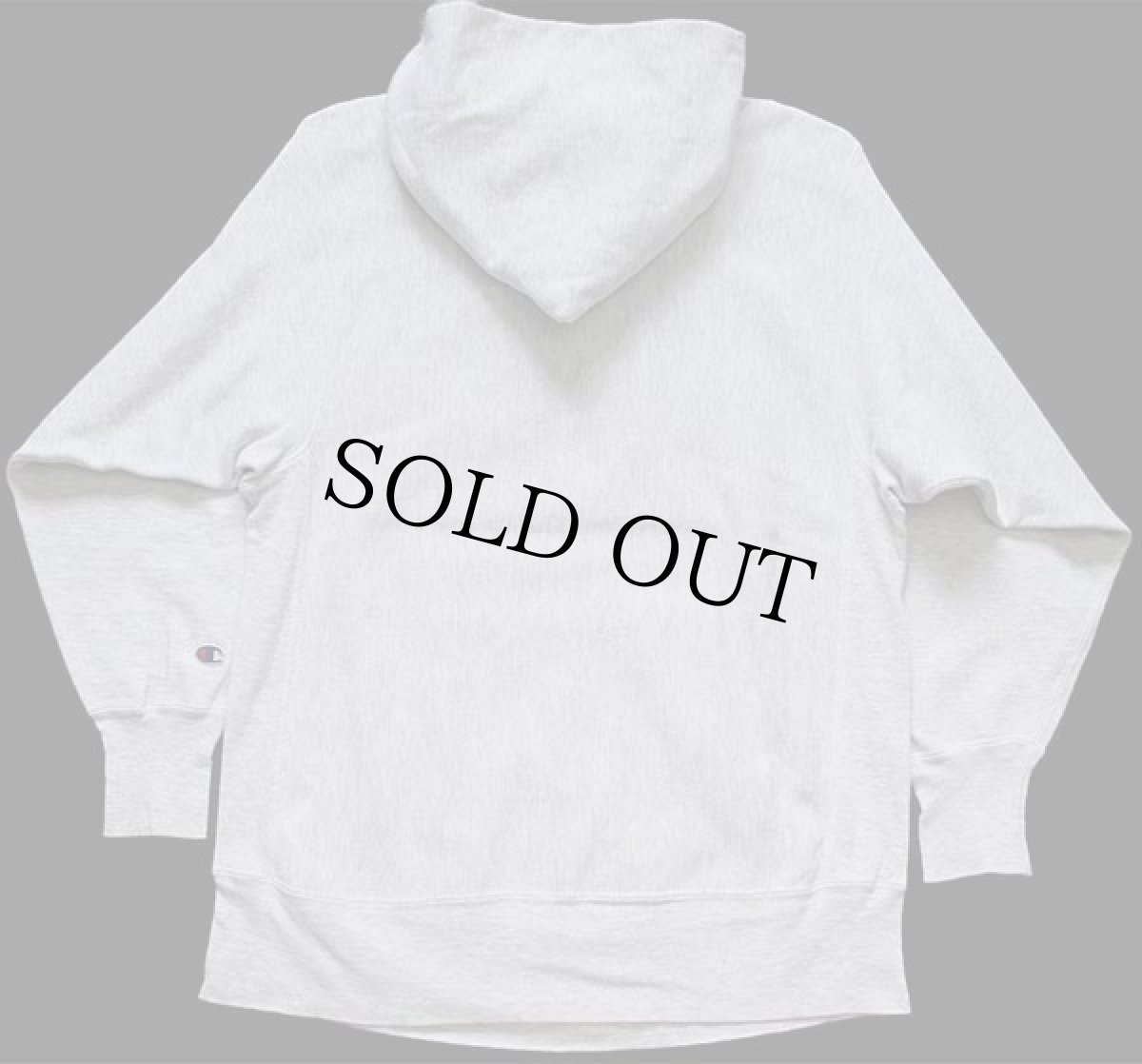 画像2: 90s USA製 Championチャンピオン POINT SEBAGO ひび割れプリント リバースウィーブ スウェットパーカー 杢グレーXL (2)