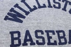 画像6: 70s USA製 Championチャンピオン WILLISTON BASEBALL 染み込みプリント 88/12 Tシャツ 杢グレー L (6)