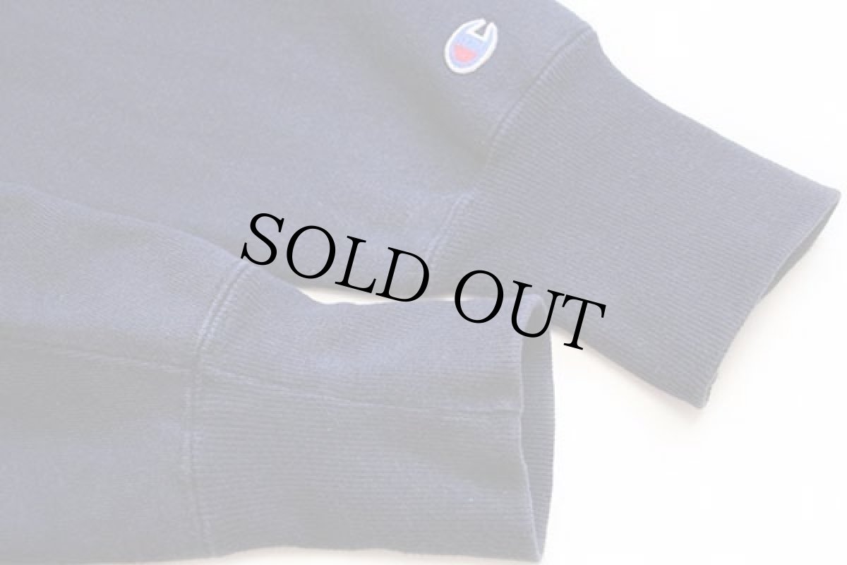 画像6: 90s USA製 Championチャンピオン スクリプト ロゴ リバースウィーブ スウェットパーカー 紺 L (6)