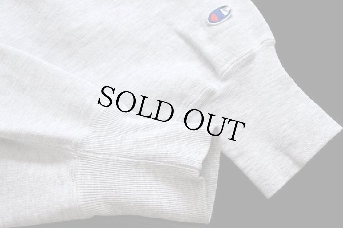 画像6: 90s USA製 Championチャンピオン POINT SEBAGO ひび割れプリント リバースウィーブ スウェットパーカー 杢グレーXL (6)