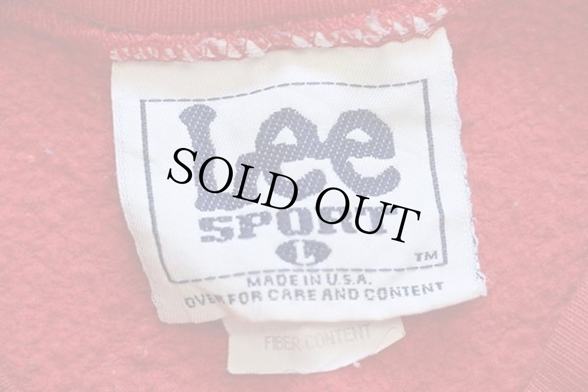 画像4: 90s USA製 Leeリー GEORGIA BULLDOGS ブルドッグ マスコット スウェット 赤 L (4)