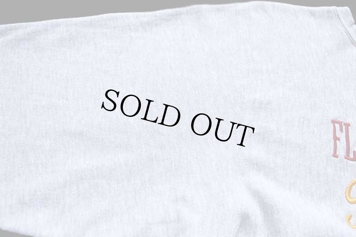 画像6: 90s USA製 Championチャンピオン FLORIDA STATE Seminoles 刺繍 リバースウィーブ スウェット 杢グレー XL (6)