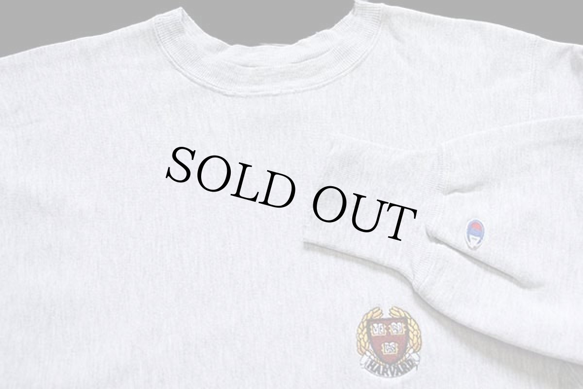 画像3: 90s USA製 Championチャンピオン HARVARD 刺繍 リバースウィーブ スウェット 杢グレー XL (3)