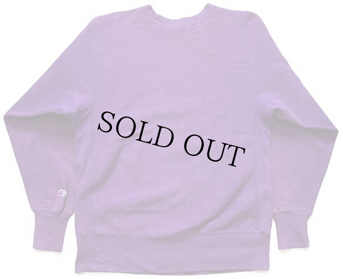 画像2: 90s USA製 Championチャンピオン ワンポイント リバースウィーブ スウェット 紫 L★129 (2)