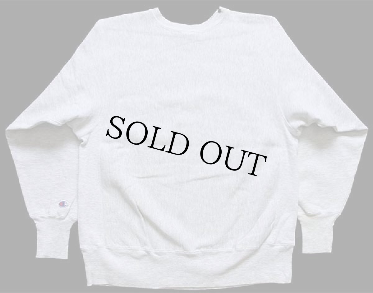 画像2: 90s USA製 Championチャンピオン ワンポイント リバースウィーブ スウェット 杢グレー L (2)