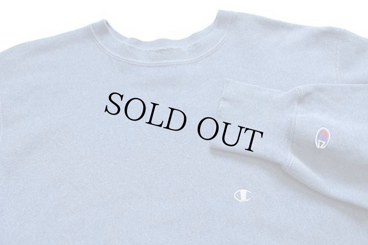 画像3: 90s USA製 Championチャンピオン ワンポイント リバースウィーブ スウェット 杢ブルー XXL★特大 (3)