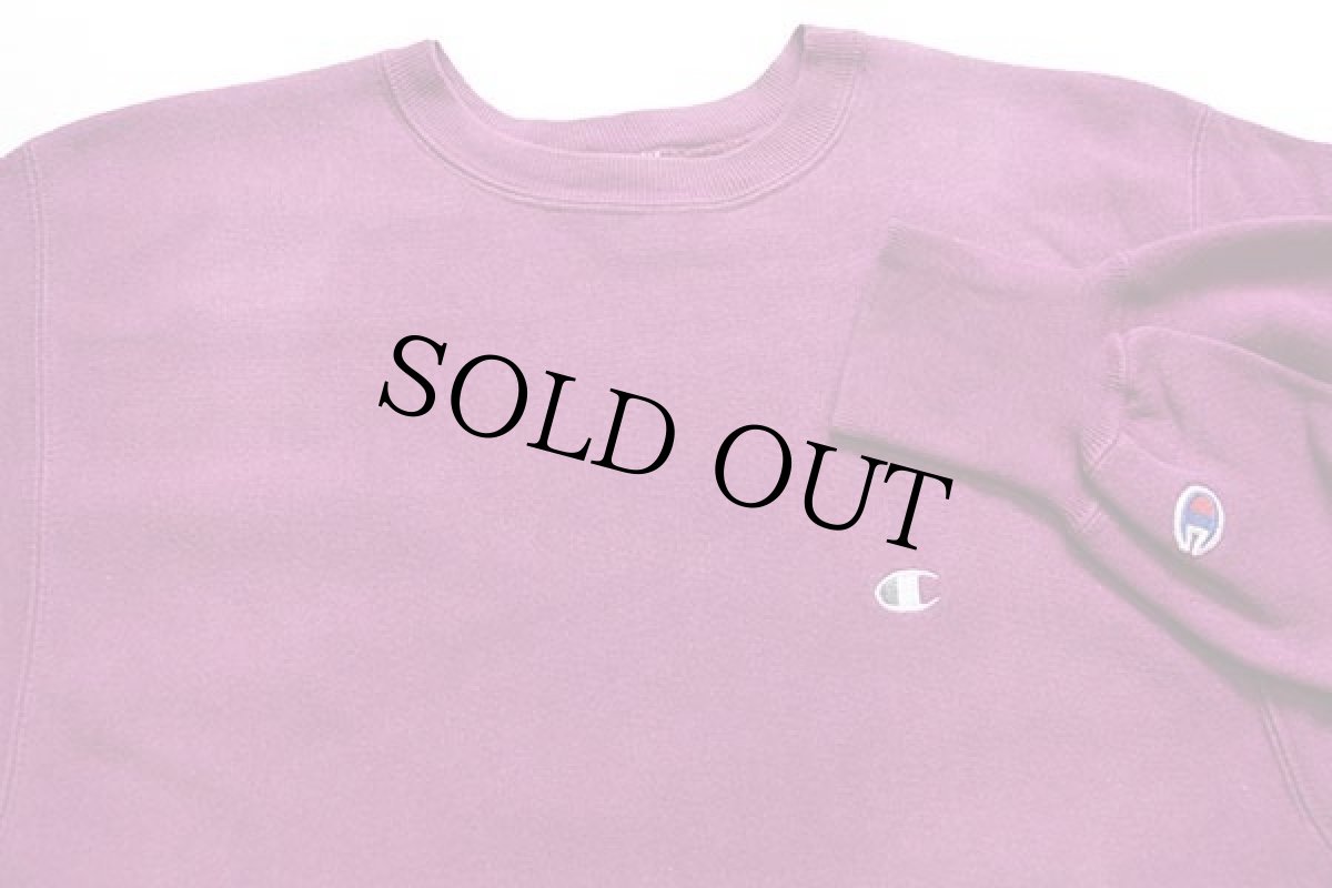 画像3: 90s USA製 Championチャンピオン ワンポイント リバースウィーブ スウェット 赤紫 XL (3)