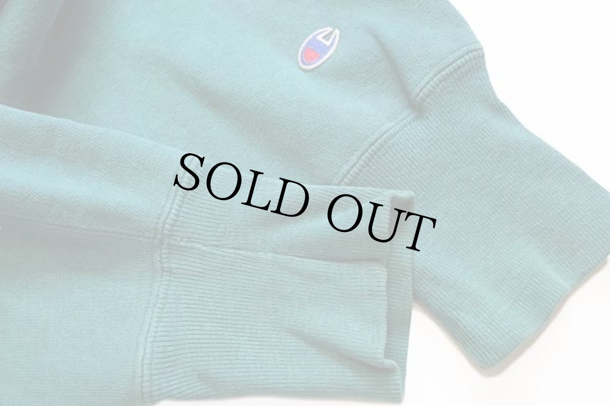 画像5: 90s USA製 Championチャンピオン ワンポイント リバースウィーブ スウェット グリーン M (5)