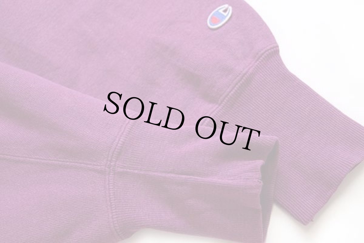 画像5: 90s USA製 Championチャンピオン ワンポイント リバースウィーブ スウェット 赤紫 M (5)