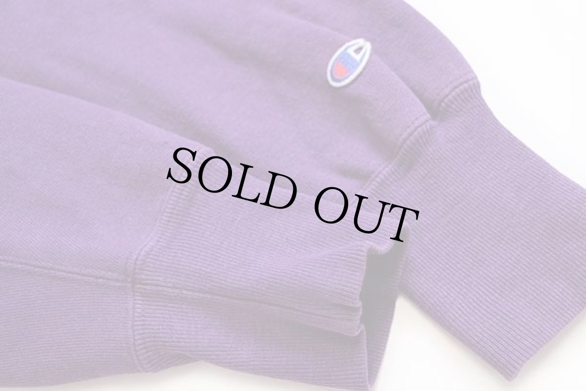 画像5: 90s USA製 Championチャンピオン ワンポイント リバースウィーブ スウェット 紫 L★129 (5)