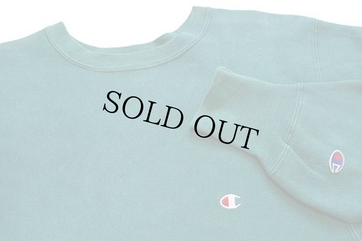 画像3: 90s USA製 Championチャンピオン ワンポイント リバースウィーブ スウェット グリーン M (3)