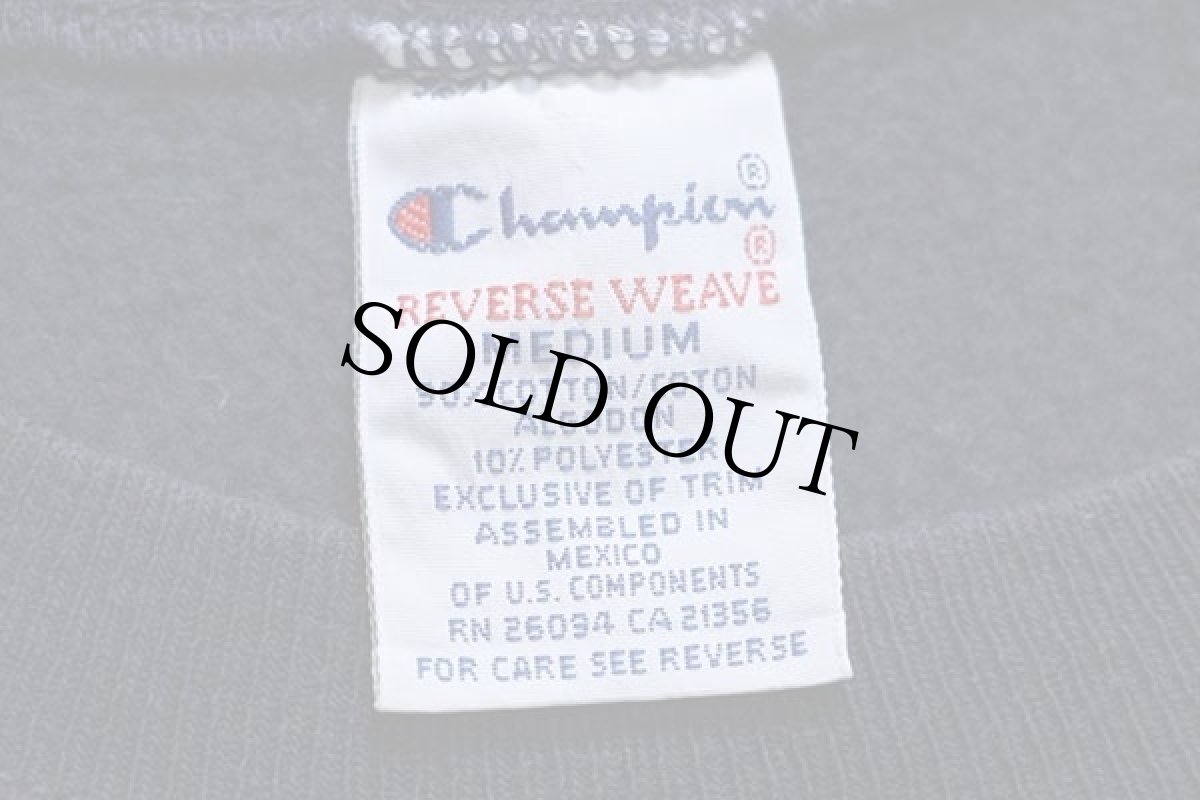 画像4: 90s メキシコ製 Championチャンピオン ワンポイント リバースウィーブ スウェット 紺 M (4)