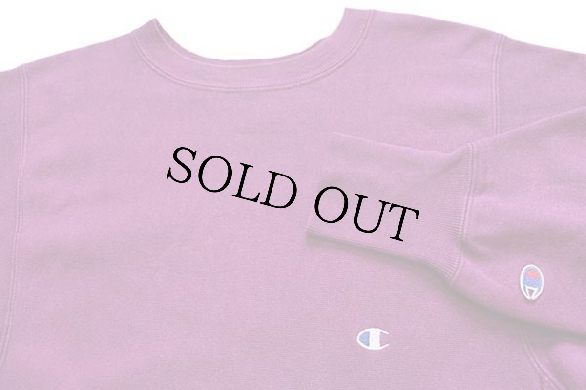 画像3: 90s USA製 Championチャンピオン ワンポイント リバースウィーブ スウェット 赤紫 M (3)