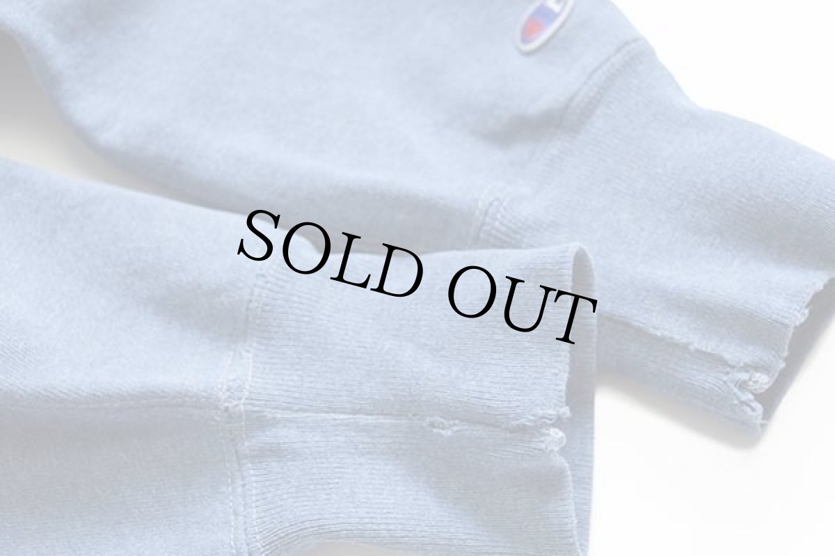 画像6: 90s USA製 Championチャンピオン ワンポイント リバースウィーブ スウェット 杢ブルー XXL★特大 (6)