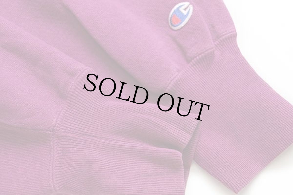 画像6: 90s USA製 Championチャンピオン ワンポイント リバースウィーブ スウェット 赤紫 XL (6)