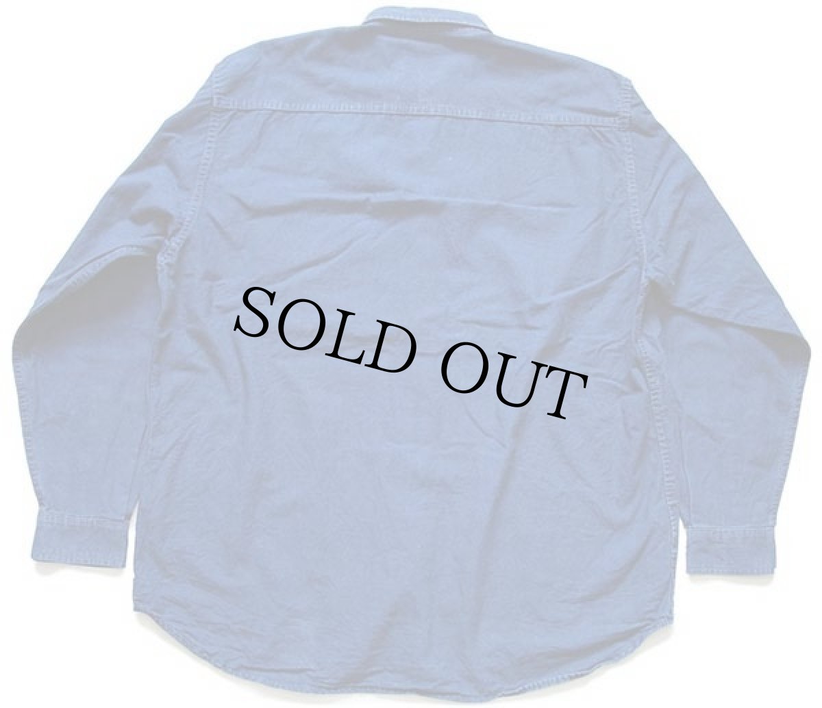 画像2: 90s Levi'sリーバイス 無地 ボタンダウン コットンシャツ インディゴ L★ユーロ (2)