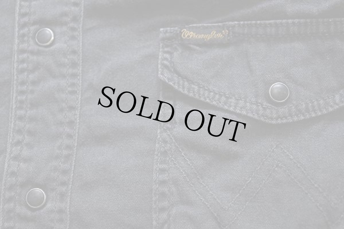 画像5: Wranglerラングラー ブラックデニム ウエスタンシャツ M★ユーロ (5)