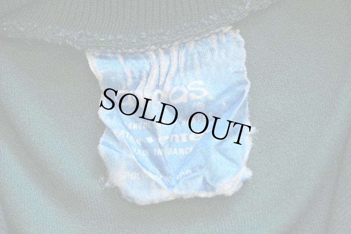 画像4: 70s フランス製 adidasアディダス VENTEX トレフォイル ロゴ刺繍 ハイネック トラックジャケット 緑★ジャージ (4)