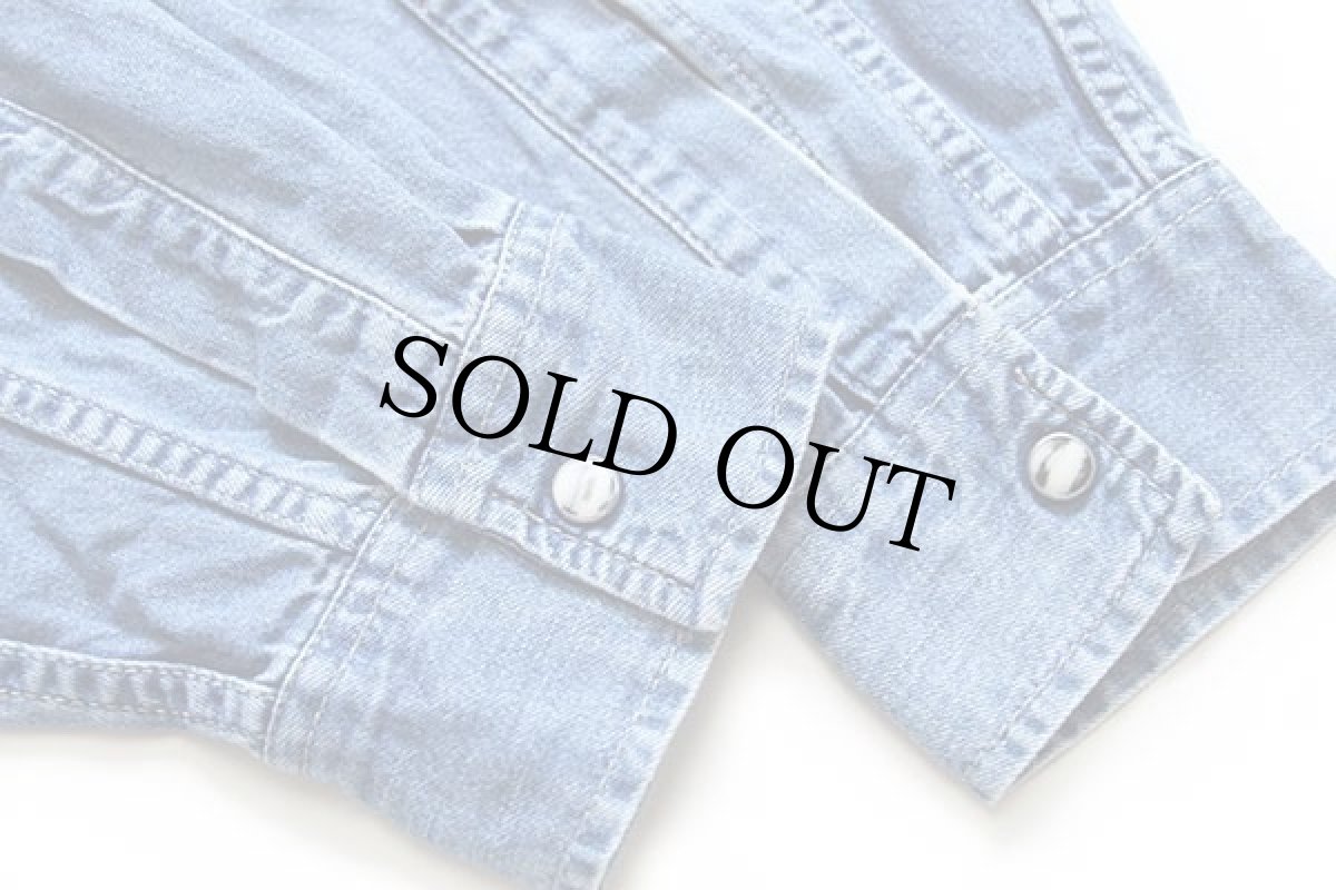 画像6: 90s ポルトガル製 Levi'sリーバイス トゥイーティー パッチ付き デニム ウエスタンシャツ S★ユーロ (6)