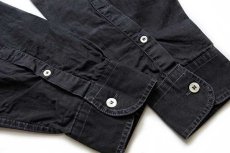 画像6: 90s Levi'sリーバイス コットンポプリンシャツ 黒★ユーロ (6)