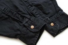 画像6: 90s Levi'sリーバイス ブラックデニム ウエスタンシャツ M★ユーロ (6)