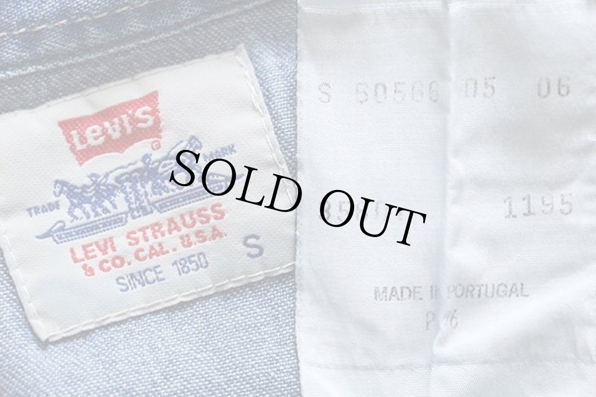 画像4: 90s ポルトガル製 Levi'sリーバイス トゥイーティー パッチ付き デニム ウエスタンシャツ S★ユーロ (4)