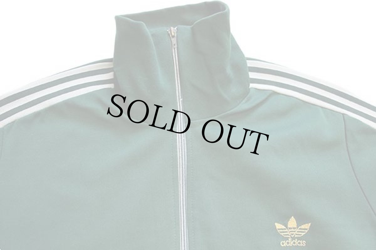 画像3: 70s フランス製 adidasアディダス VENTEX トレフォイル ロゴ刺繍 ハイネック トラックジャケット 緑★ジャージ (3)