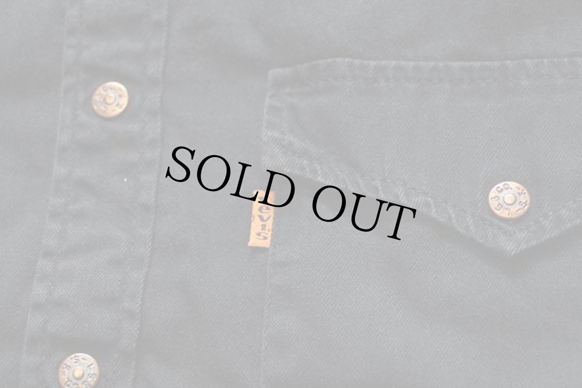 画像5: 90s Levi'sリーバイス ブラックデニム ウエスタンシャツ M★ユーロ (5)