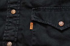 画像5: 90s Levi'sリーバイス ブラックデニム ウエスタンシャツ M★ユーロ (5)