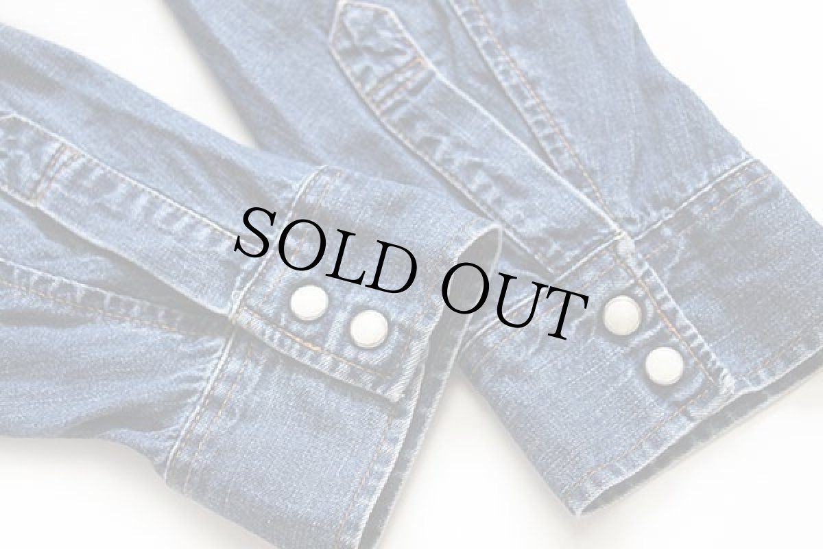 画像6: 00s Levi'sリーバイス RED TAB デニム ウエスタンシャツ カスタム M (6)