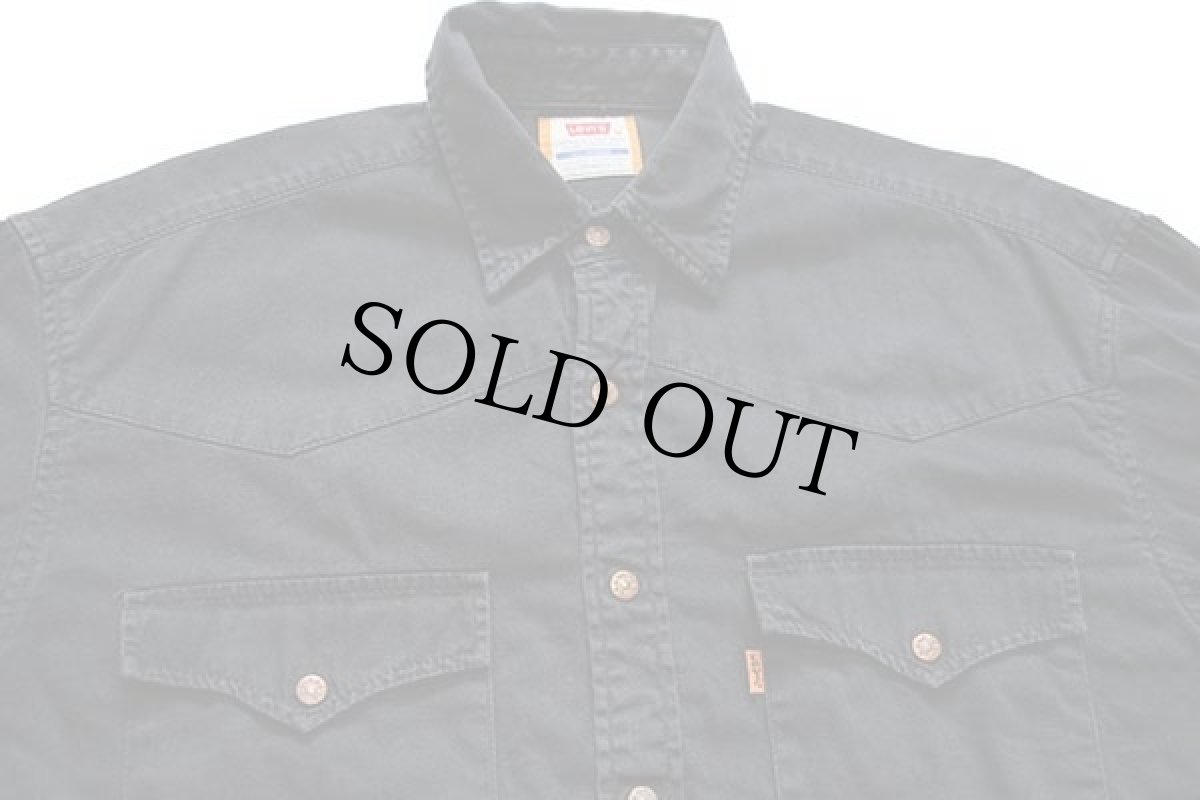 画像3: 90s Levi'sリーバイス ブラックデニム ウエスタンシャツ M★ユーロ (3)