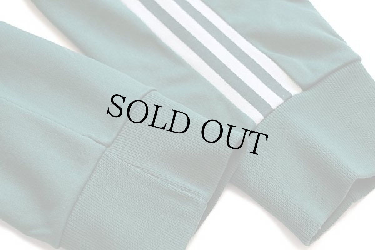 画像6: 70s フランス製 adidasアディダス VENTEX トレフォイル ロゴ刺繍 ハイネック トラックジャケット 緑★ジャージ (6)