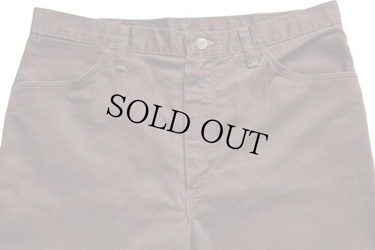 画像4: 70s USA製 Wranglerラングラー フレア ツイルパンツ 焦げ茶 w36 (4)