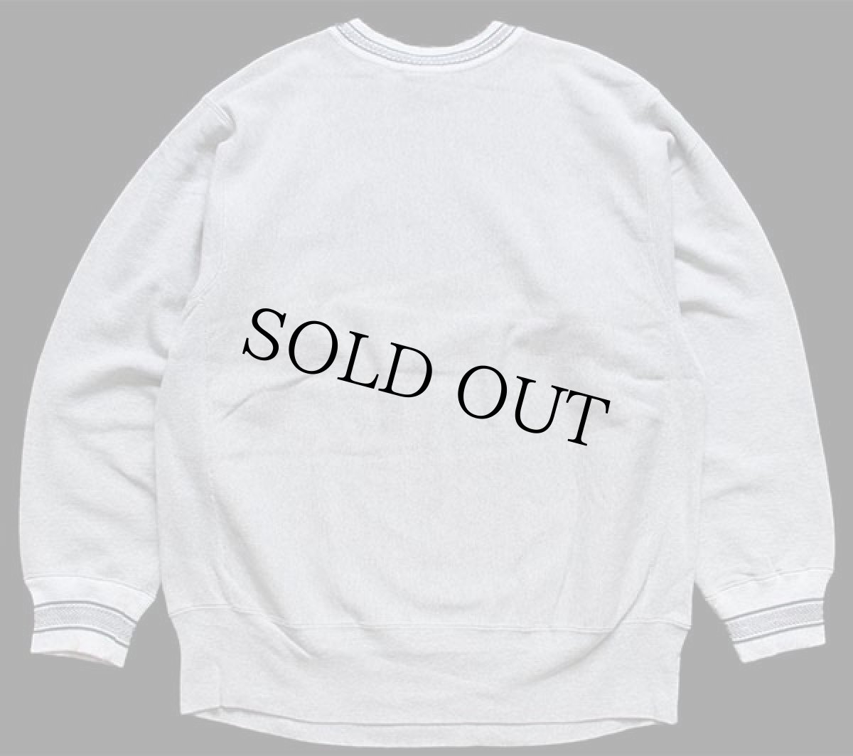 画像2: 90s USA製 Championチャンピオン ワンポイント リブライン リバースウィーブ スウェット グレー XL (2)