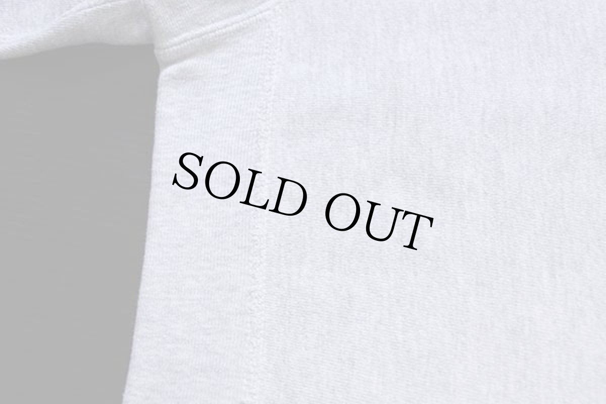 画像5: 90s USA製 Championチャンピオン 無地 目無し リブライン リバースウィーブ スウェット 杢グレー×赤 L (5)