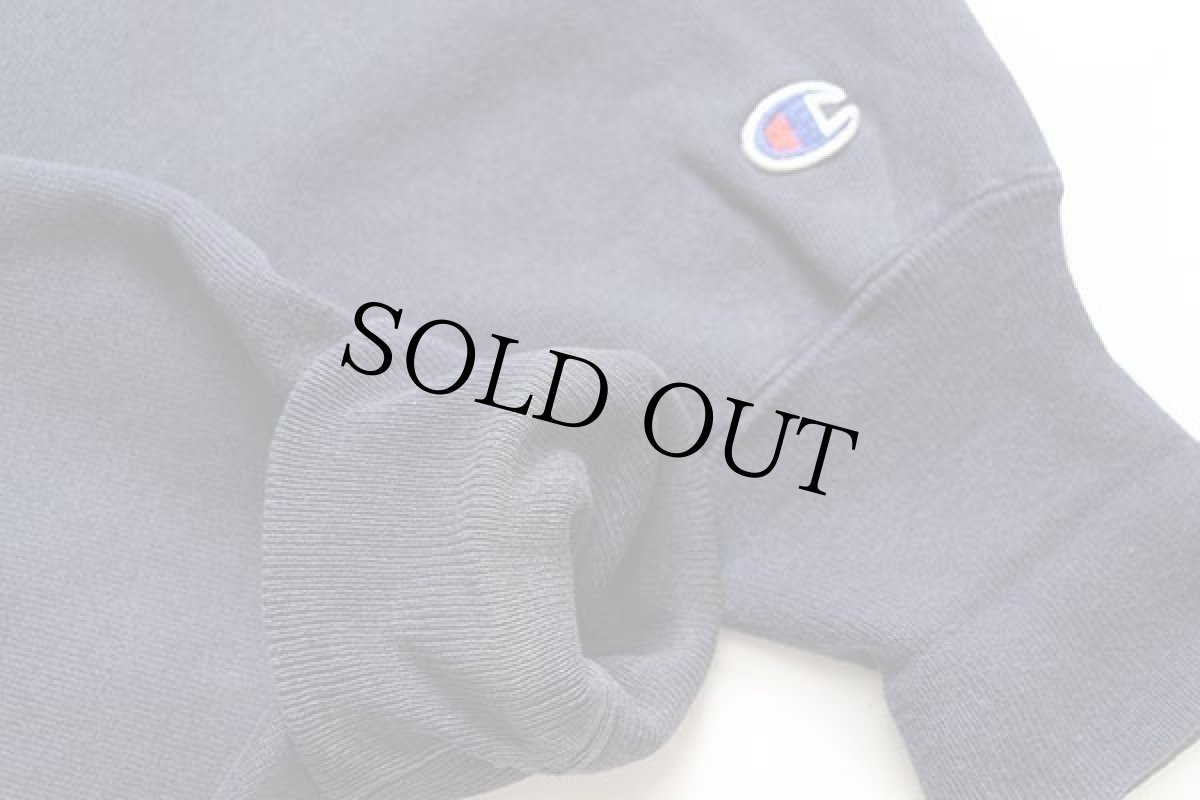 画像7: 90s USA製 Championチャンピオン ワンポイント リバースウィーブ スウェットパーカー 紺 L (7)