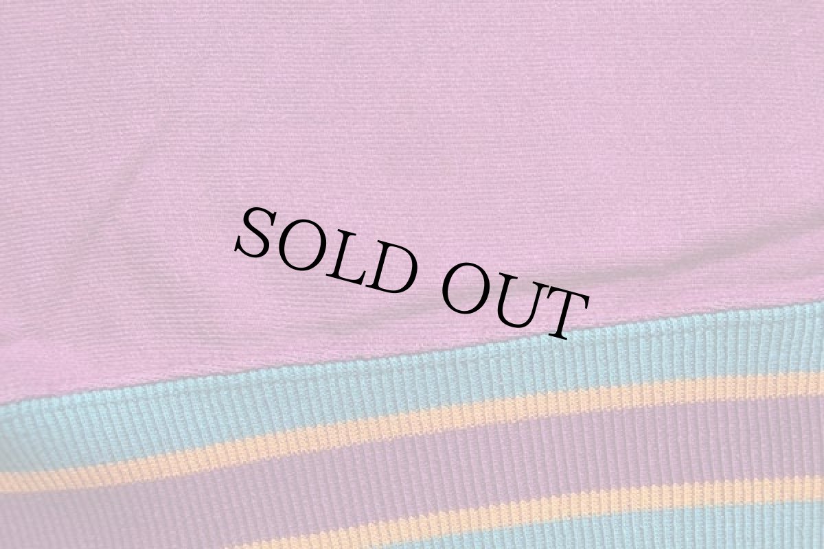 画像5: 90s USA製 Championチャンピオン ワンポイント リブライン リバースウィーブ スウェット 紫 M (5)