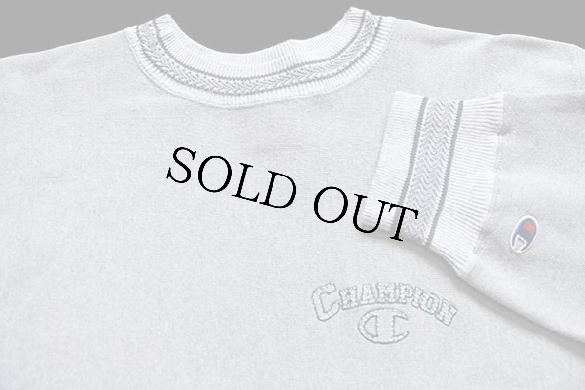 画像3: 90s USA製 Championチャンピオン ワンポイント リブライン リバースウィーブ スウェット グレー XL (3)