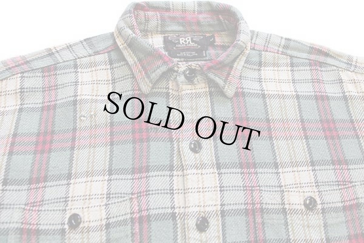 画像3: 90s RRL ダブルアールエル ラルフローレン タータンチェック コットン フランネルシャツ L★三つ星タグ (3)