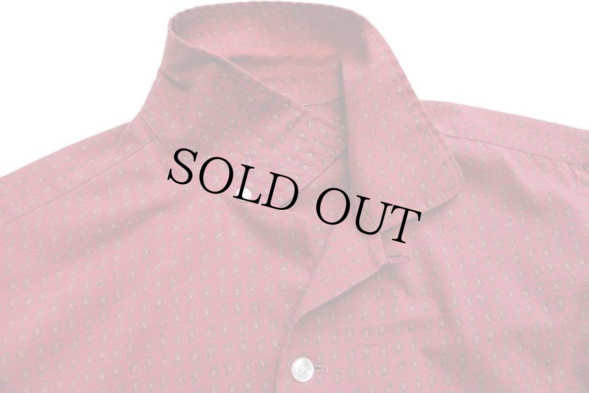 画像4: 60s DOBBS by Hathaway ペイズリー 総柄 オープンカラーシャツ M (4)