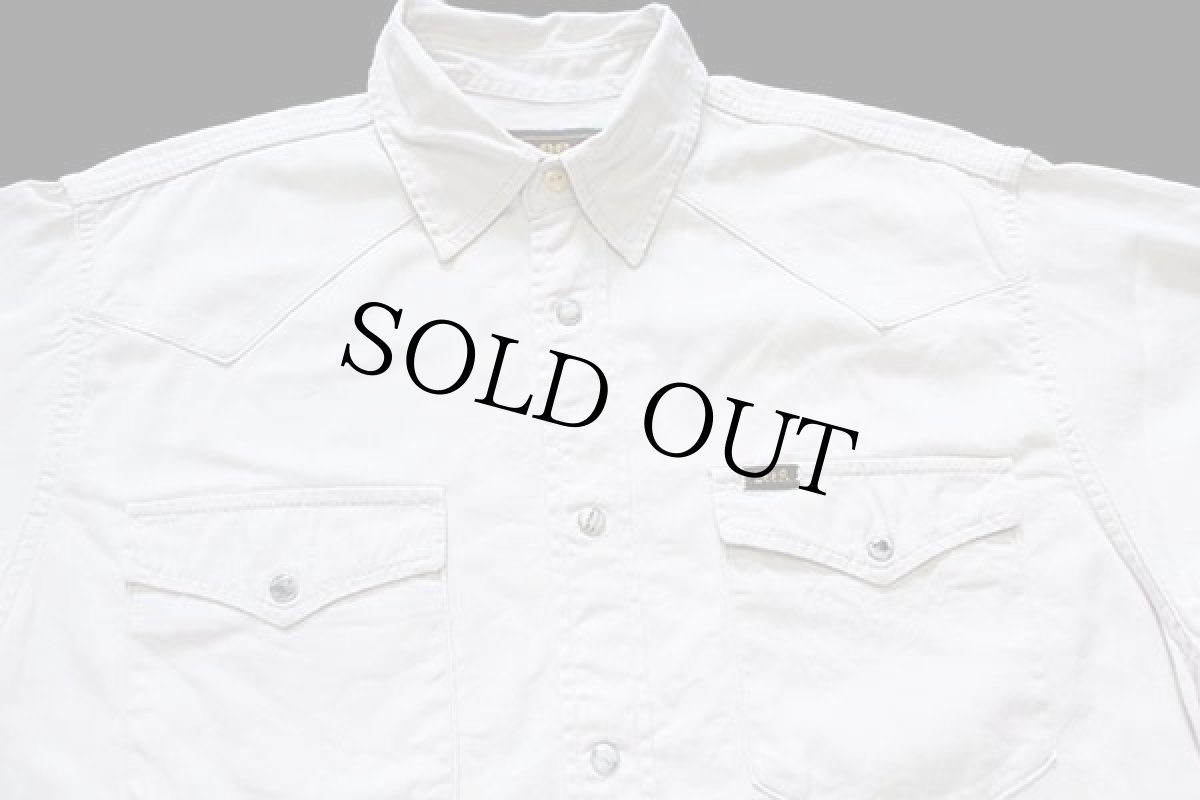 画像3: Leeリー コットンツイル ウエスタンシャツ オフホワイト S★ユーロ (3)