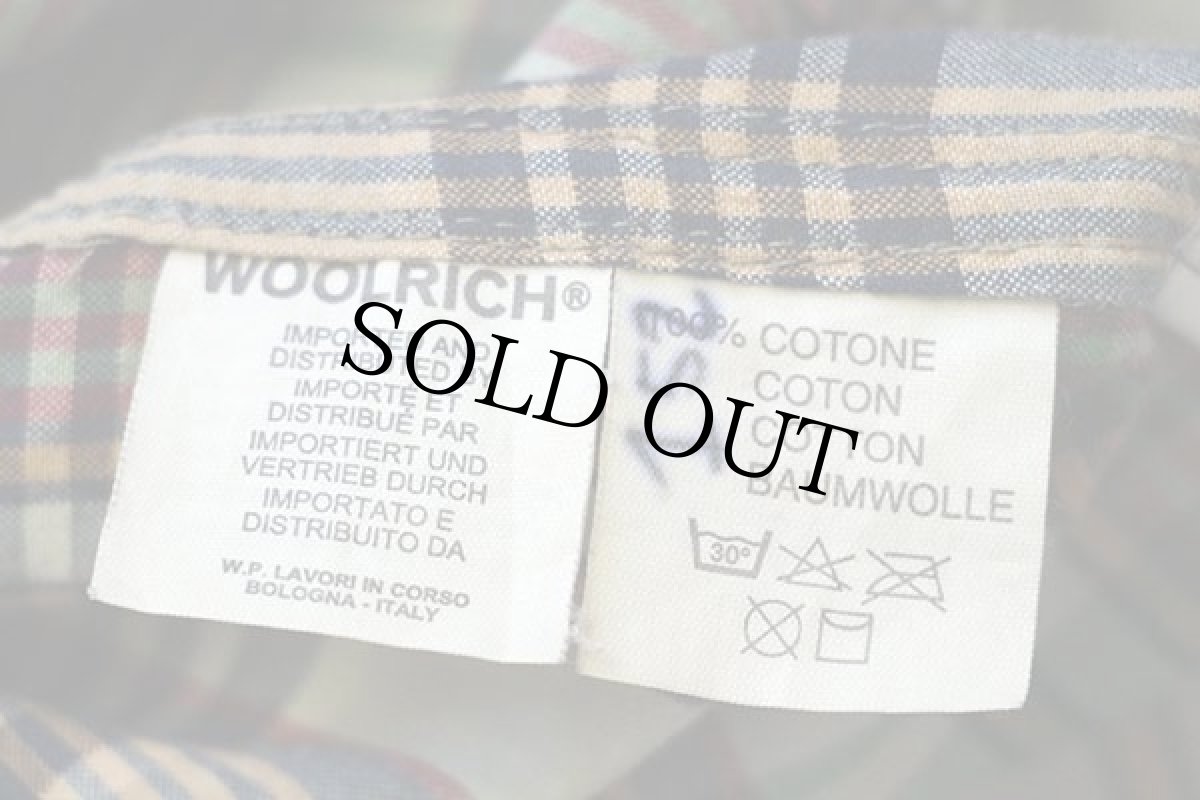 画像5: イタリア製 Woolrichウールリッチ マドラスチェック 3つボタン コットン テーラードジャケット M (5)