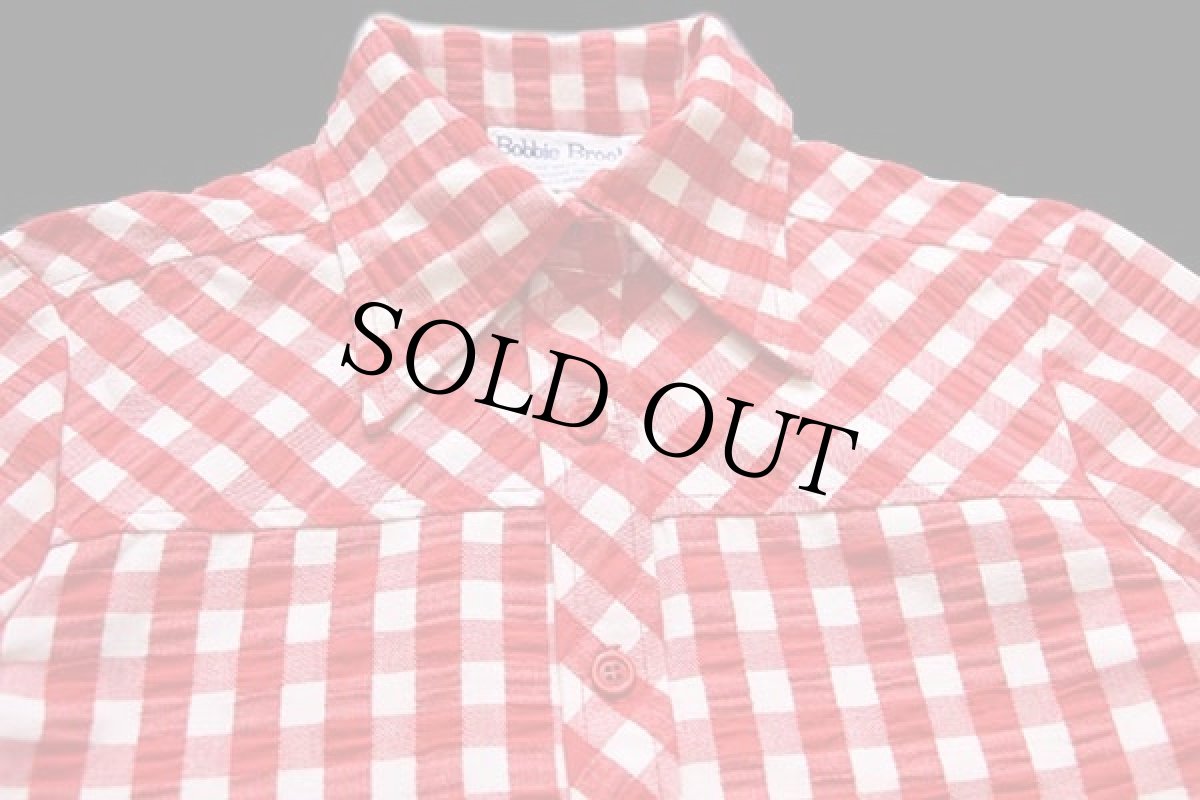 画像3: 70s Bobbie Brooks ギンガムチェック シャツ 赤×白 (3)