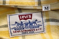 画像4: 90s Levi'sリーバイス チェック コットン ライトネルシャツ M★ユーロ (4)