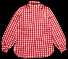 画像2: 70s Bobbie Brooks ギンガムチェック シャツ 赤×白 (2)