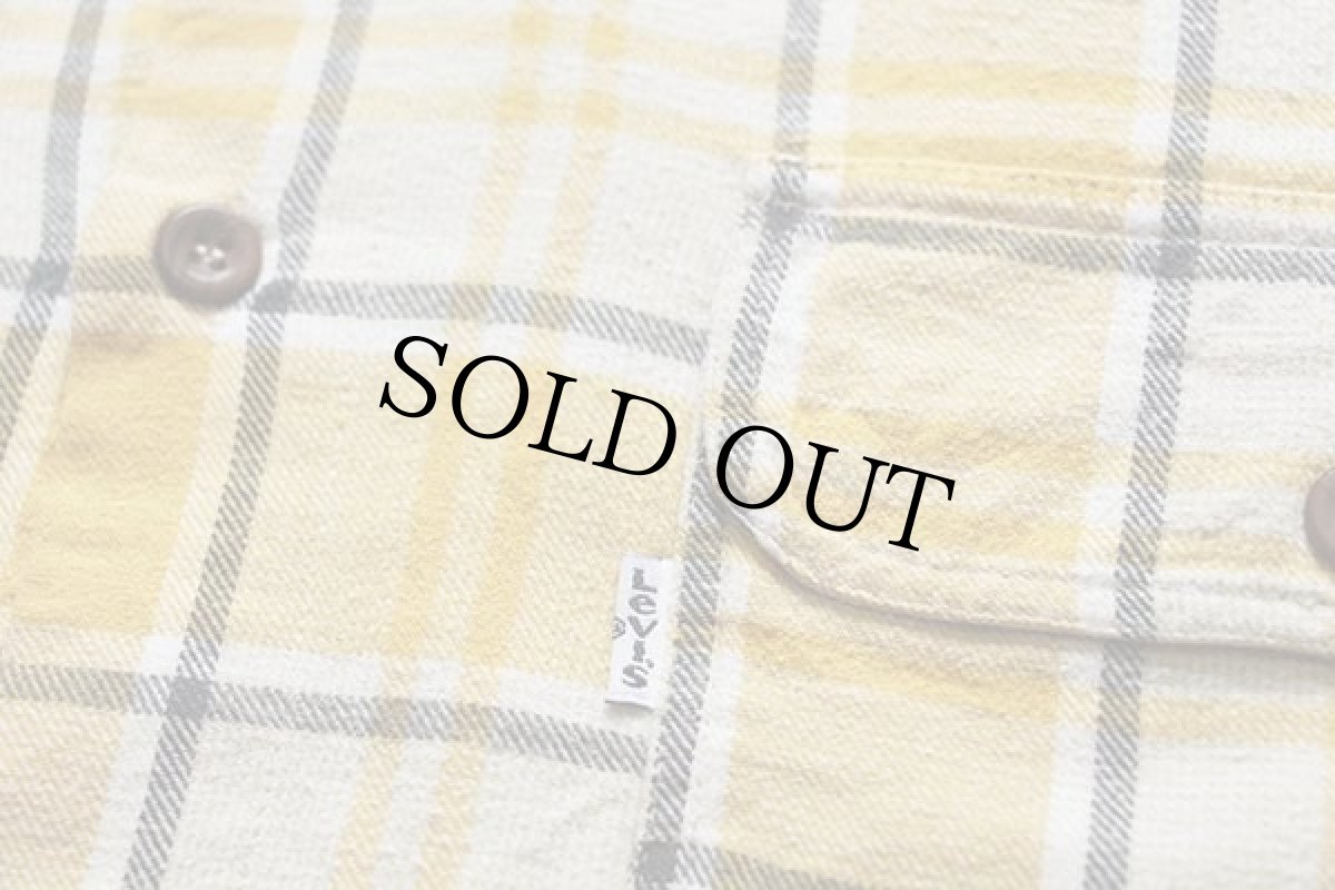 画像5: 90s Levi'sリーバイス チェック コットン ライトネルシャツ M★ユーロ (5)