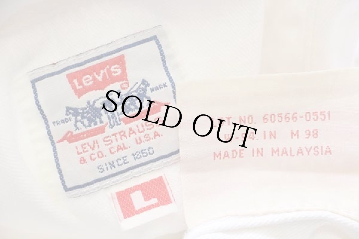 画像4: 90s Levi'sリーバイス ホワイトデニム ウエスタンシャツ L (4)